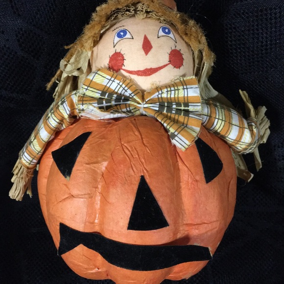 Vintage 1992 ABC Distributing Halloween Friends Pumpkin Ghost Bat and Scarecrow - Picture 7 of 9